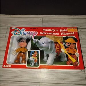 Arco Toys Mickey's Safari Adventure Playset Vintage Disney New In Box